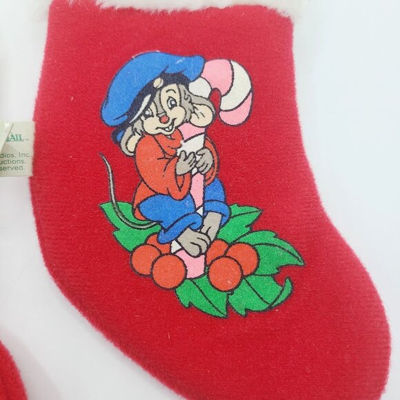 An American Tail FIEVEL Goes West Christmas Stockings 1986 Sears McDonalds - Picture 5 of 9
